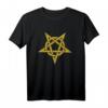 Davidstern Jahrgang - Retro Judentum Symbol T-Shirt mit Goldener Prägung für kulturelle Identität und religiöse Symbolik