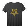 Davidstern Jahrgang - Retro Judentum Symbol T-Shirt mit Goldener Prägung für kulturelle Identität und religiöse Symbolik