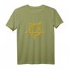 Davidstern Jahrgang - Retro Judentum Symbol T-Shirt mit Goldener Prägung für kulturelle Identität und religiöse Symbolik
