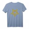Davidstern Jahrgang - Retro Judentum Symbol T-Shirt mit Goldener Prägung für kulturelle Identität und religiöse Symbolik