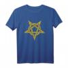 Davidstern Jahrgang - Retro Judentum Symbol T-Shirt mit Goldener Prägung für kulturelle Identität und religiöse Symbolik