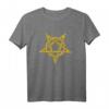 Davidstern Jahrgang - Retro Judentum Symbol T-Shirt mit Goldener Prägung für kulturelle Identität und religiöse Symbolik