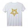 Davidstern Jahrgang - Retro Judentum Symbol T-Shirt mit Goldener Prägung für kulturelle Identität und religiöse Symbolik