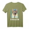 Funny Jewish Sabbat T-Shirt mit Katze und Kippa  Lustiges jüdisches Geschenk für Shabbat, Freunde & Familie