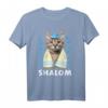 Funny Jewish Sabbat T-Shirt mit Katze und Kippa  Lustiges jüdisches Geschenk für Shabbat, Freunde & Familie