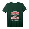 Damen Wenn Unrecht zu Recht wird, wird Widerstand zur Pflicht - Politisches V-Ausschnitt T-Shirt mit Zitat von Brecht, ideal als Protest- und Geschenks-Shirt