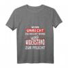 Damen Wenn Unrecht zu Recht wird, wird Widerstand zur Pflicht - Politisches V-Ausschnitt T-Shirt mit Zitat von Brecht, ideal als Protest- und Geschenks-Shirt