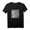 Herren Sägen Messen Fluchen Wiederholen T-Shirt  Lustiges Handwerker-Design für Tischler, Schreiner & Hobbyhandwerker im Vintage Retro Look