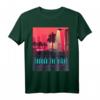 Synthwave Retro Car T-Shirt mit Palmen Outrun Aesthetic - Perfekte Geschenkidee für Musik- und Retro-Fans im 80er/90er Stil