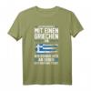 Griechenland Grieche Griechin Griechisch T-Shirt mit Flagge  Perfekt für Griechenland-Liebhaber & Urlauber