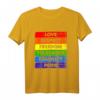 Liebe, Respekt, Freiheit, Toleranz, Gleichheit, Stolz LGBTQ+ Design T-Shirt  Perfekt für Pride, CSD, Geburtstage & Feiertage