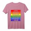 Liebe, Respekt, Freiheit, Toleranz, Gleichheit, Stolz LGBTQ+ Design T-Shirt  Perfekt für Pride, CSD, Geburtstage & Feiertage