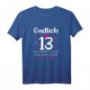 Lustiges 13. Geburtstag Mädchen T-Shirt - Endlich 13 Jahre, Krone, Herzen & Sterne, Perfektes Geschenk für Tochter, Nichte & Enkelin