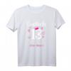 Lustiges 13. Geburtstag Mädchen T-Shirt - Endlich 13 Jahre, Krone, Herzen & Sterne, Perfektes Geschenk für Tochter, Nichte & Enkelin
