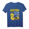 Kinder Achtung ich bin jetzt 2 Baustellenfahrzeug Minibagger T-Shirt  Perfektes Geschenk zum 2. Geburtstag für kleine Bauarbeiter und Baggerliebhaber