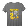 Kinder Achtung ich bin jetzt 2 Baustellenfahrzeug Minibagger T-Shirt  Perfektes Geschenk zum 2. Geburtstag für kleine Bauarbeiter und Baggerliebhaber