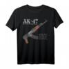 AK-47 Sturmgewehr Kalashnikov Diagramm T-Shirt  Hochdetailliertes Waffendiagramm für Waffenliebhaber & Shooter-Fans