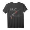 AK-47 Sturmgewehr Kalashnikov Diagramm T-Shirt  Hochdetailliertes Waffendiagramm für Waffenliebhaber & Shooter-Fans