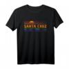 70er & 80er Santa Cruz Strand T-Shirt mit Retro Sonnenuntergang - Vintage Kalifornien Mode für Sommerferien & Strandliebhaber