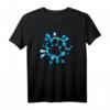 Hunde- und Hundepfoten-Design Blau T-Shirt  Perfektes Geschenk für Hundeliebhaber und Hundebesitzer
