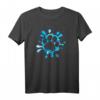Hunde- und Hundepfoten-Design Blau T-Shirt  Perfektes Geschenk für Hundeliebhaber und Hundebesitzer
