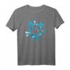 Hunde- und Hundepfoten-Design Blau T-Shirt  Perfektes Geschenk für Hundeliebhaber und Hundebesitzer