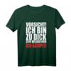 Vorsicht! Ich bin zu dick zum Wegrennen  Ich kämpfe T-Shirt  Lustiges Spruchshirt für Humorvolle & Selbstironie