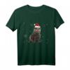 Otter Weihnachten Deko - Lustiges Fischotter T-Shirt mit Weihnachtsmütze und Lichterkette, ideales Geschenk für Tierfreunde & Wasser Tier Fans