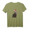 Otter Weihnachten Deko - Lustiges Fischotter T-Shirt mit Weihnachtsmütze und Lichterkette, ideales Geschenk für Tierfreunde & Wasser Tier Fans