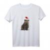 Otter Weihnachten Deko - Lustiges Fischotter T-Shirt mit Weihnachtsmütze und Lichterkette, ideales Geschenk für Tierfreunde & Wasser Tier Fans