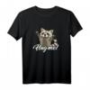 Niedliches Waschbär T-Shirt mit Spruch 'Hug me'  Perfekt für Waschbär Liebhaber und Damen, ideale Geschenkidee