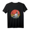 Retro Vintage Sonnenuntergang Taube T-Shirt  Buntes 80er-Jahre Design für Taubenliebhaber, Männer & Frauen, ideal als Geschenk
