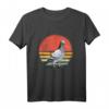 Retro Vintage Sonnenuntergang Taube T-Shirt  Buntes 80er-Jahre Design für Taubenliebhaber, Männer & Frauen, ideal als Geschenk