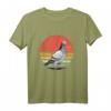 Retro Vintage Sonnenuntergang Taube T-Shirt  Buntes 80er-Jahre Design für Taubenliebhaber, Männer & Frauen, ideal als Geschenk