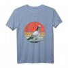 Retro Vintage Sonnenuntergang Taube T-Shirt  Buntes 80er-Jahre Design für Taubenliebhaber, Männer & Frauen, ideal als Geschenk