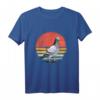 Retro Vintage Sonnenuntergang Taube T-Shirt  Buntes 80er-Jahre Design für Taubenliebhaber, Männer & Frauen, ideal als Geschenk