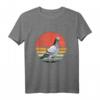 Retro Vintage Sonnenuntergang Taube T-Shirt  Buntes 80er-Jahre Design für Taubenliebhaber, Männer & Frauen, ideal als Geschenk