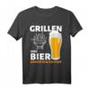 Lustiges Grill & Bier T-Shirt  Perfektes Geschenk für Grillfans und Bierliebhaber bei Sommerfesten, Geburtstagen & Weihnachten