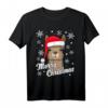 Lustiges Lama Alpaka Weihnachts-T-Shirt mit Mütze  Perfekt für Weihnachten, Weihnachtspyjama & Tierliebhaber Geschenke für Damen, Herren & Kinder