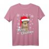 Lustiges Lama Alpaka Weihnachts-T-Shirt mit Mütze  Perfekt für Weihnachten, Weihnachtspyjama & Tierliebhaber Geschenke für Damen, Herren & Kinder