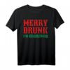 Merry Drunk I'm Christmas Lustiges Weihnachtsmann Rentier Grafik T-Shirt  Humorvolle Weihnachtskleidung für Damen, Herren & Kinder