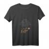 Damen Kaffee redet und jammert nicht - Witziges Kaffeespruch T-Shirt mit V-Ausschnitt, ideal für Kaffeeliebhaber und Koffein-Fans