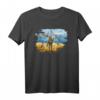Ukraine Briefmarke Kriegsschiff T-Shirt - Friedens- und Solidaritätsdesign mit Schlangeninsel Motiv, Vintage Retro style