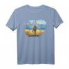 Ukraine Briefmarke Kriegsschiff T-Shirt - Friedens- und Solidaritätsdesign mit Schlangeninsel Motiv, Vintage Retro style