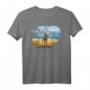 Ukraine Briefmarke Kriegsschiff T-Shirt - Friedens- und Solidaritätsdesign mit Schlangeninsel Motiv, Vintage Retro style