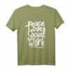 Frieden Liebe Soziale Arbeit T-Shirt  Perfektes Geschenk für Sozialarbeiter, Sozialpädagogen, Erzieher & Betreuer, Zeige deine Leidenschaft für soziale Arbeit