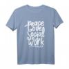 Frieden Liebe Soziale Arbeit T-Shirt  Perfektes Geschenk für Sozialarbeiter, Sozialpädagogen, Erzieher & Betreuer, Zeige deine Leidenschaft für soziale Arbeit