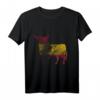 SPANIEN - Stier Flagge rot - gelb - rot mit Grunge Effekt T-Shirt für Spanien-Fans & Nationalstolz