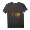 SPANIEN - Stier Flagge rot - gelb - rot mit Grunge Effekt T-Shirt für Spanien-Fans & Nationalstolz