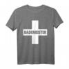 Bademeister T-Shirt mit Kreuz Design  Geschenkidee für Rettungsschwimmer & Bäderpersonal